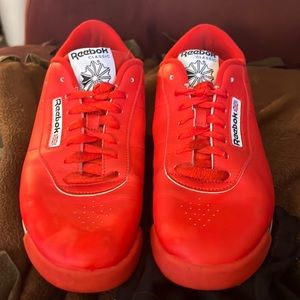 Red Reebok Classic Princess size 10.5